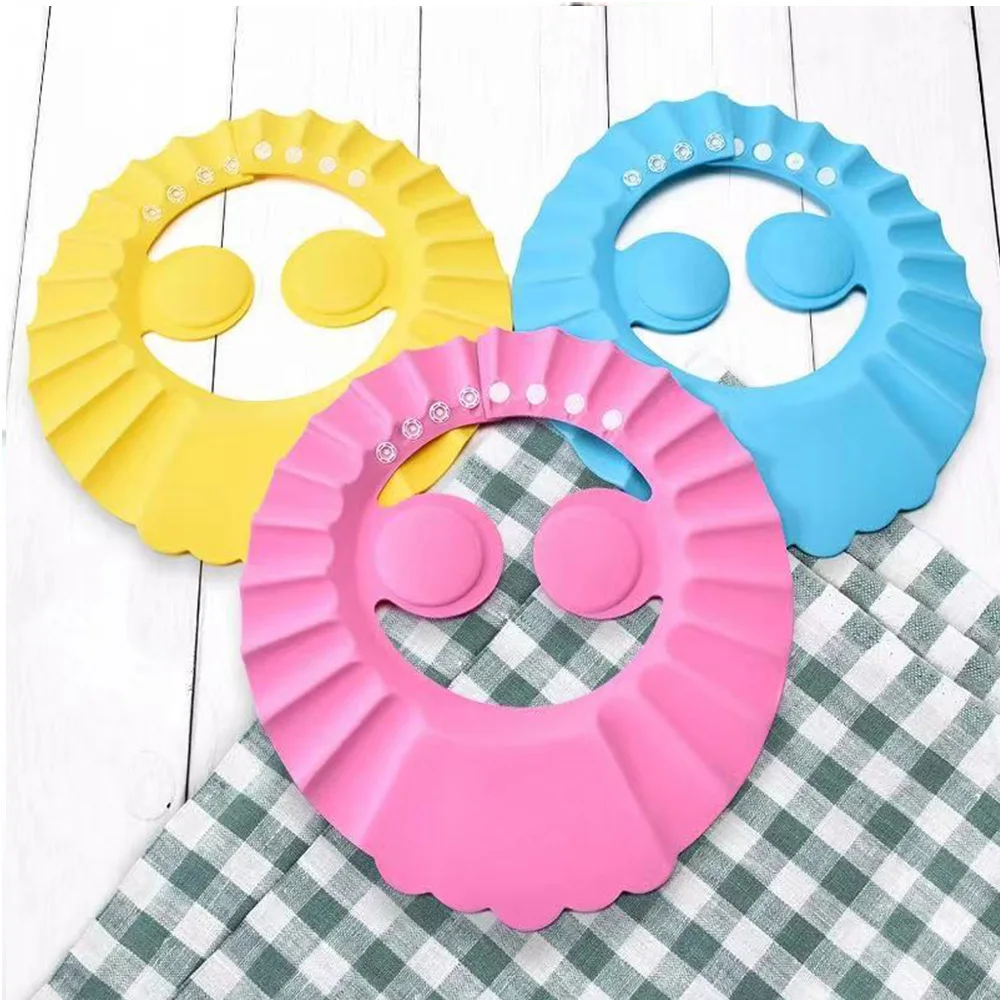 Adjustable Shampoo Shower Cap Waterproof Shampoo Cap to Protect Ears and Eyes from Water, Baby Bath Accessories