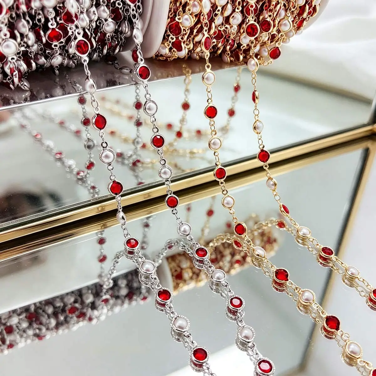 5m-new-copper-link-chain-resin-faceted-crystal-white-imitation-pearl-bracelet-hairpin-tassel-necklace-diy-handicrafts-supplies