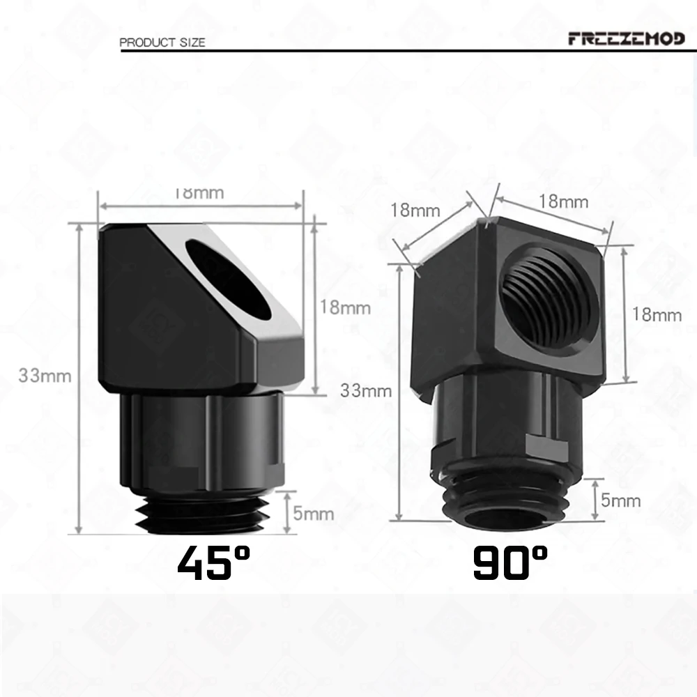 Imagem -02 - Zemod 90 ° Encaixe Giratório de 45 Graus g1 Masculino Feminino Cotovelo Torque de Latão Mod pc Refrigeração a Água Gxzwt-d45 D90 Atacado 210 Unidades