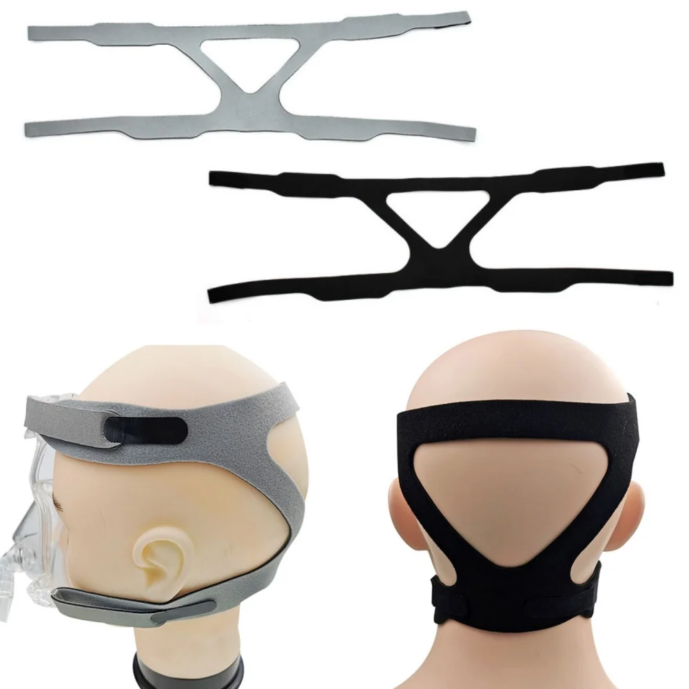 

1 шт., эластичные волокна, серый/черный головной убор, вентиляционная маска Cpap, универсальная сменная маска для апноэ и храпа, головной убор, повязка на голову