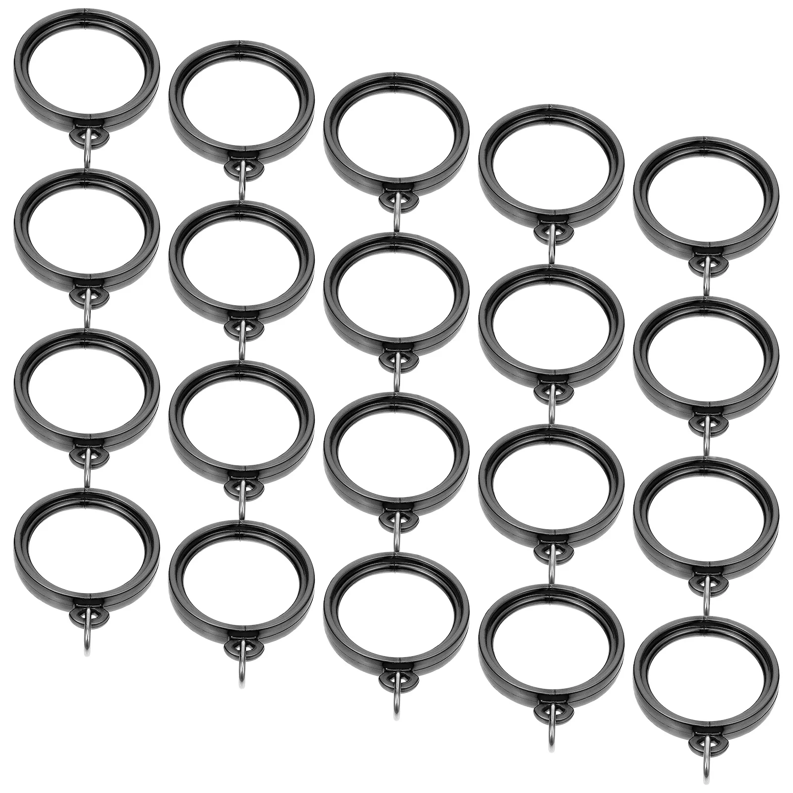 

20pcs Thickened Curtain Rings Plastic Hanging Ring For Heavy Drapes Home Window Shower Curtain Fixing Accessory