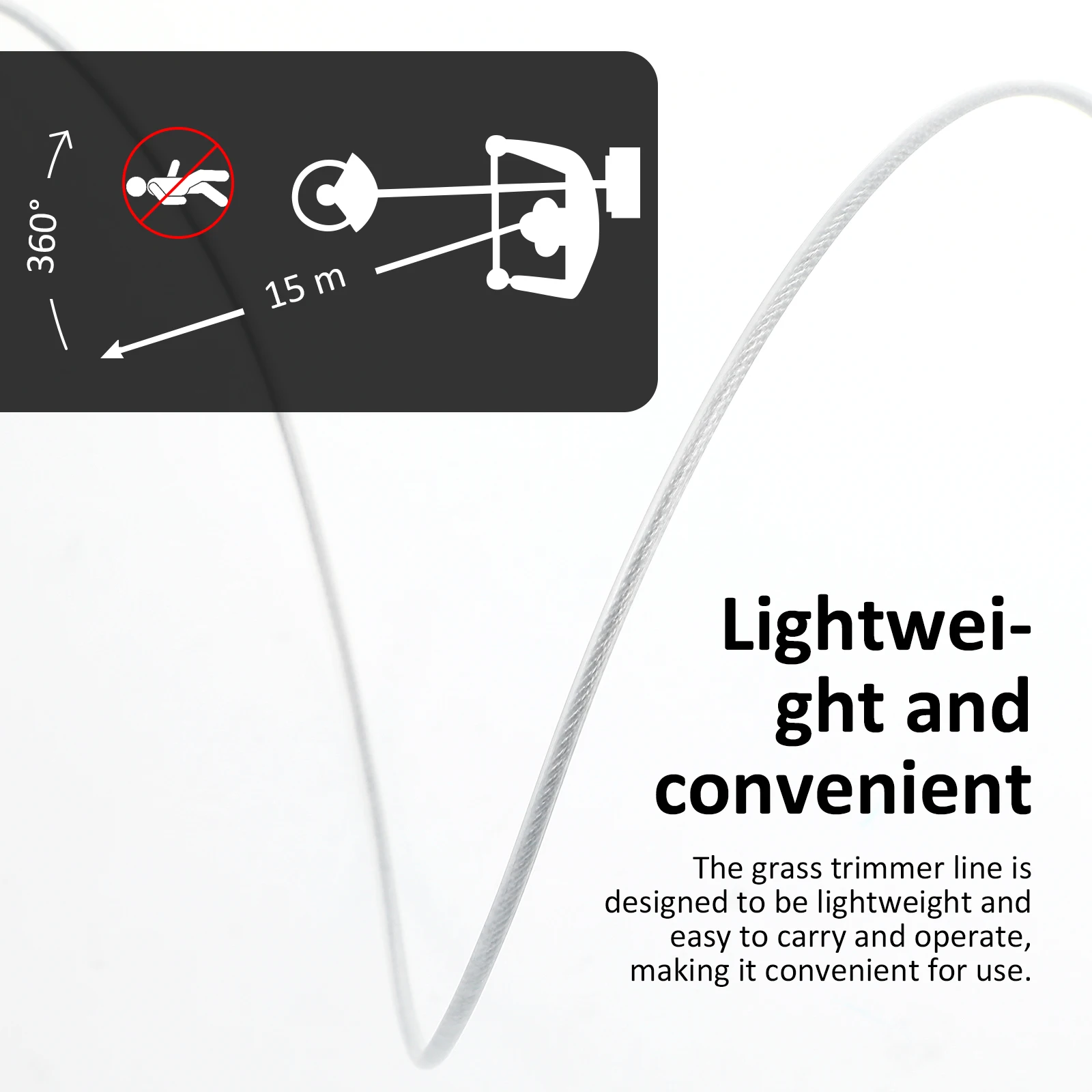 

Nylon Trimmer Line String Wear-Resistant Grass Mower Rope Heavy Duty Weed Cutting Wire Garden Tool Replacement Cord For