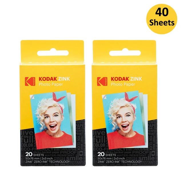 Papier Photo Premium Zink Kodak 2x3 Pouces (50 Feuilles) + Cadres Et Album Photo - Compatible Kodak Printomatic