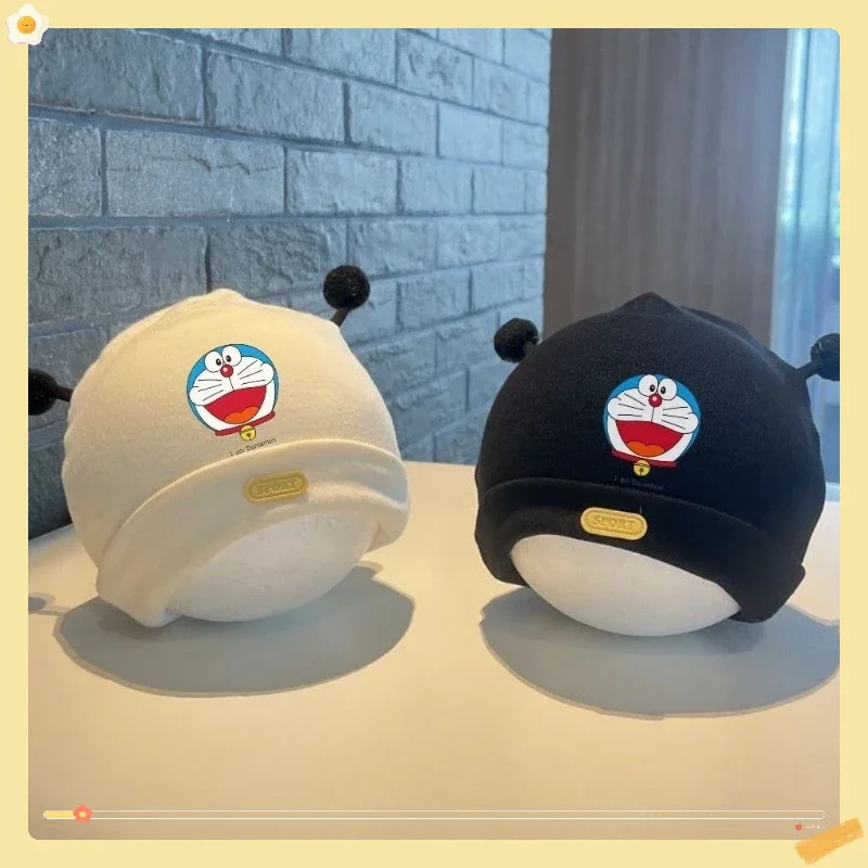 Miniso samenwerking anime Doraemon perifere Instagram schattige muts baby herfst en winter nieuwe warme gebreide pasgeboren babymuts