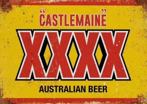 Retro poster Wall Metal Sign Tin Plaque Pub Shed Bar Man Cave Castlemaine Beer