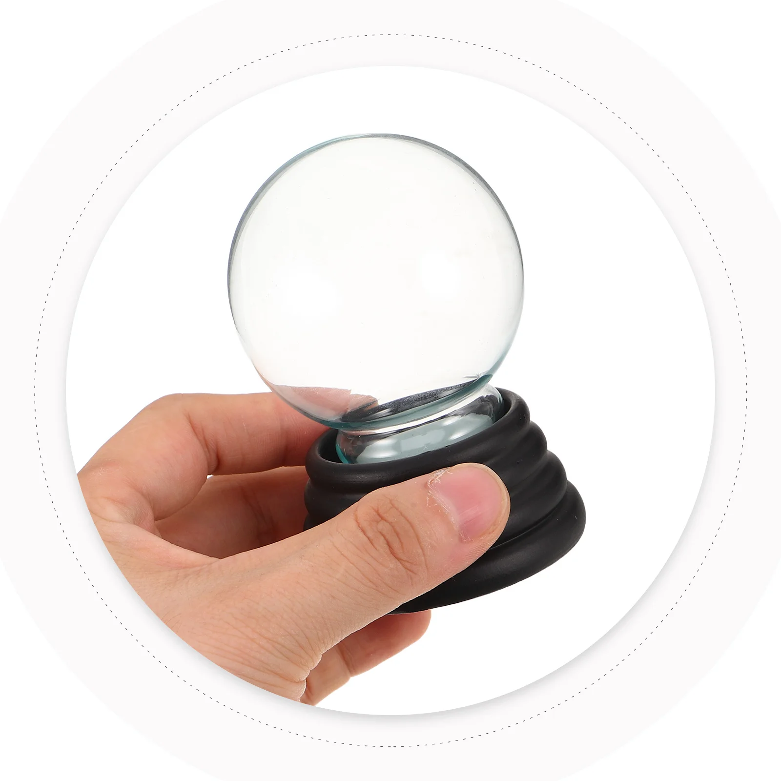 

55Mm Clear Glass Snow Globe with Resin Base - Thickened Dome for DIY Christmas Craft Kit, Fillable Holiday Decor, Homemade Water