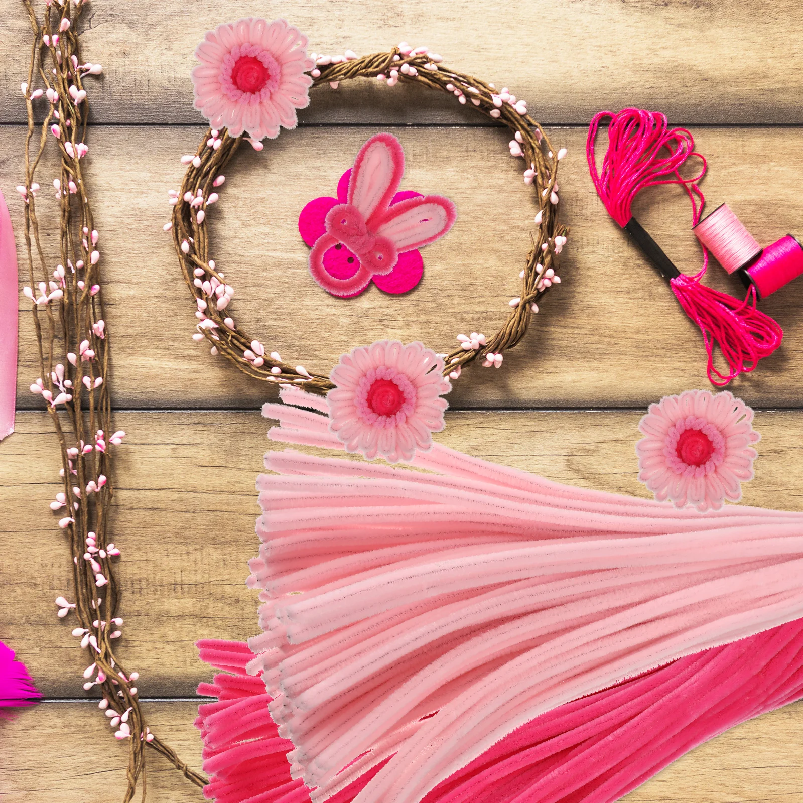 

200Pcs Chenille Stems for Crafts Soft Bendable Pipe Cleaners DIY Twisting Rods Holiday Decorations Classroom Activity Craft