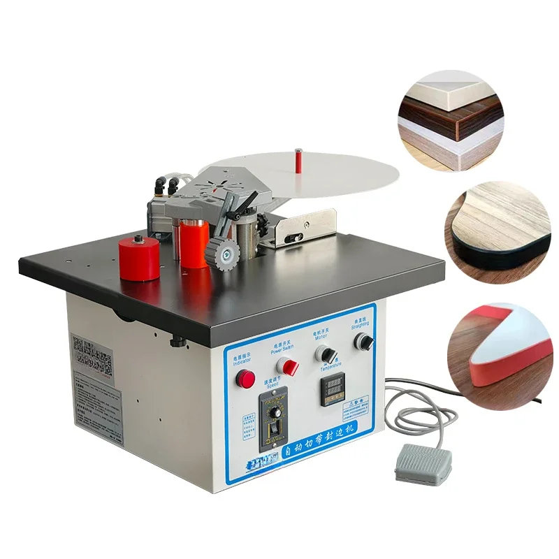 Mini Portable Automatic Belt Breaking Double-sided Sealing Machine PVC Woodworking Machinery Straight