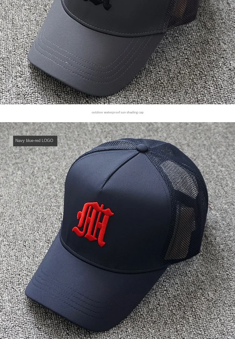 2024 Sommer Big Head Mesh Baseball Cap Mann im Freien große Sonnen kappen Overs ize Plus Size Trucker Hut 55-60cm 60-65cm – Detail 9
