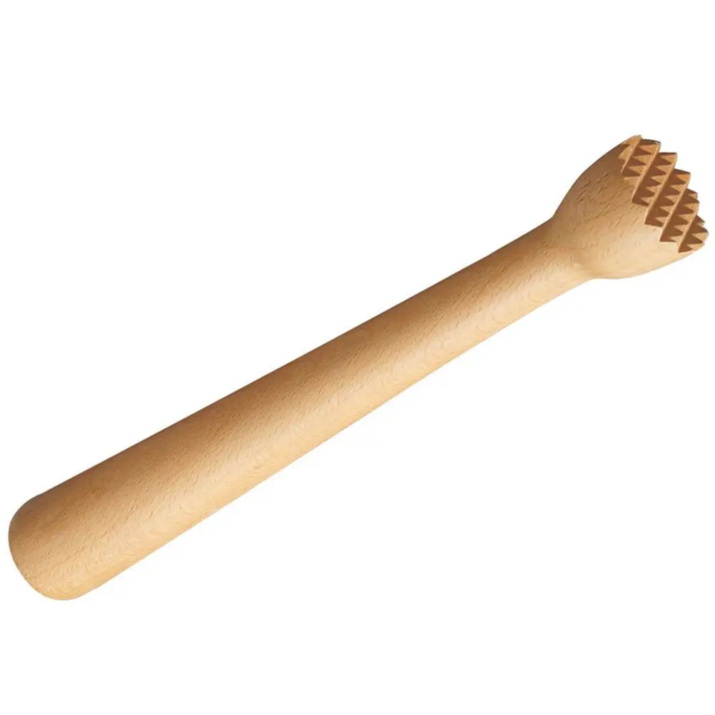 

Ice Hammer for Breaking Beech Juicer Drinks Muddler Beige Practical Cocktail Mixer