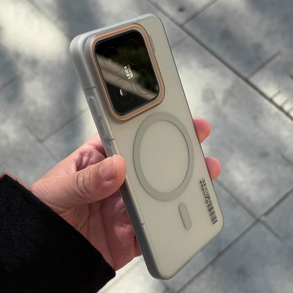حافظة مغناطيسية للشحن اللاسلكي Magsafe لهاتف Xiaomi 14 13 15 Pro Ultra 14T Pro غطاء هاتف فاخر مقاوم للصدمات