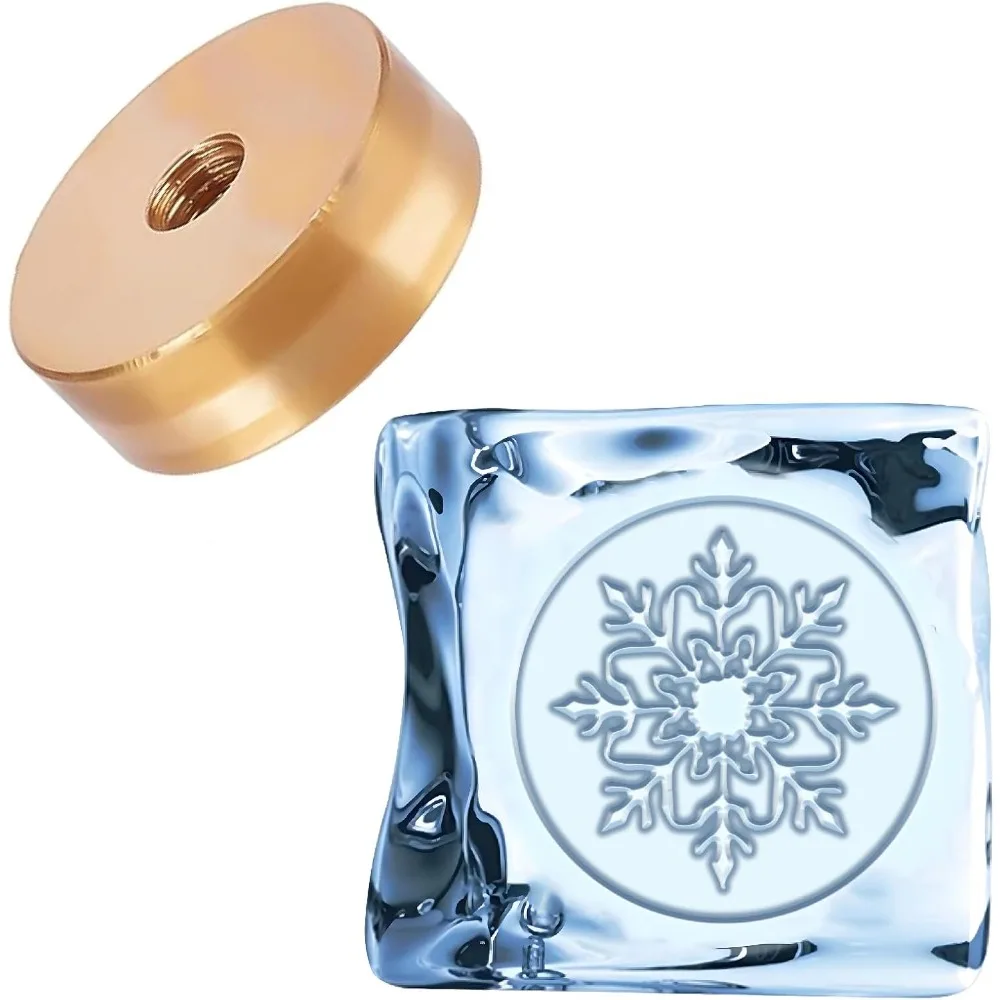 

Ice Stamp Head Snowflake 1.2" Ice Branding Stamp (No Handle) Christmas Ice Cube Seal Removable Convex Brass Head Replacement