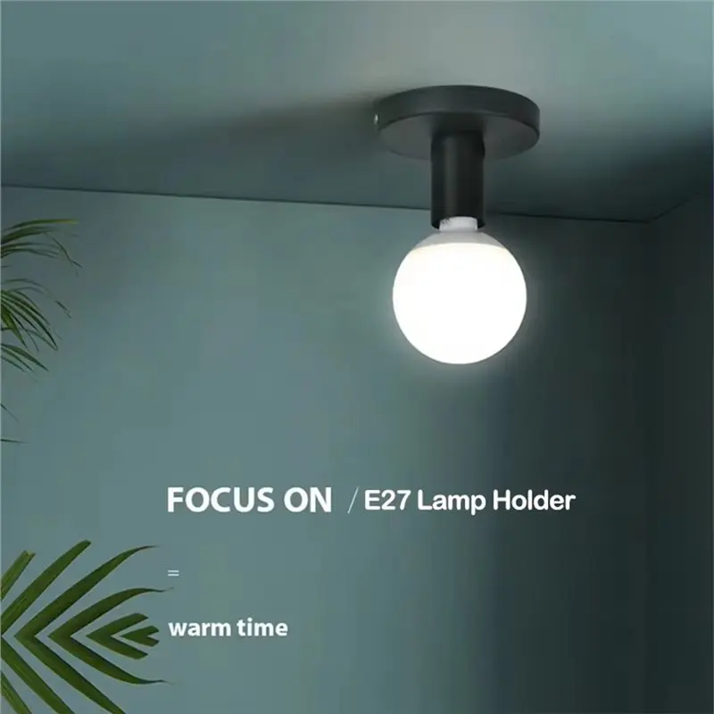 Y50A-E27 حامل مصباح الرجعية النمط الصناعي قاعدة مصابيح السقف الحد الأدنى المدخل ضوء لتركيبات إضاءة خزانة غرفة النوم