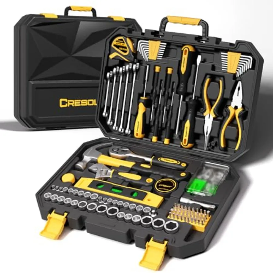 

209 Piece Tool Kit for Home Socket Wrench Auto Repair Tool SetGeneral Household Tool box Basic Hand Tool Kit Perfect for Homeow