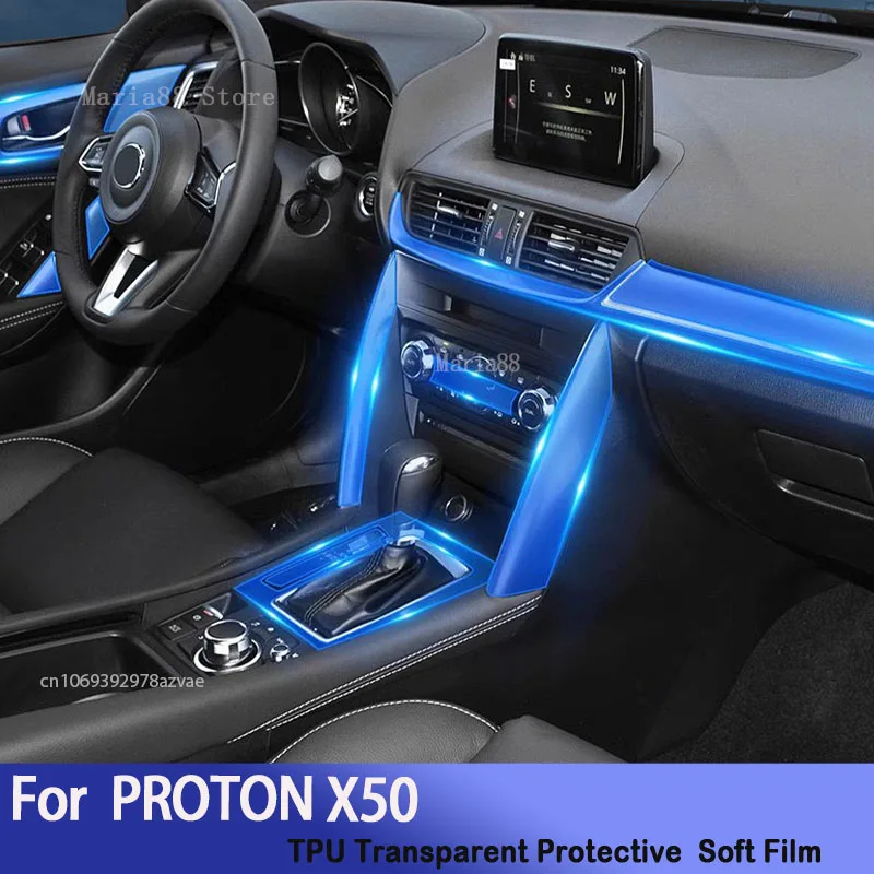 

For PROTON X50 2022-2023 Car Interior Center Console Transparent TPU Protective Film Anti-Scratch Repair Car Sticker