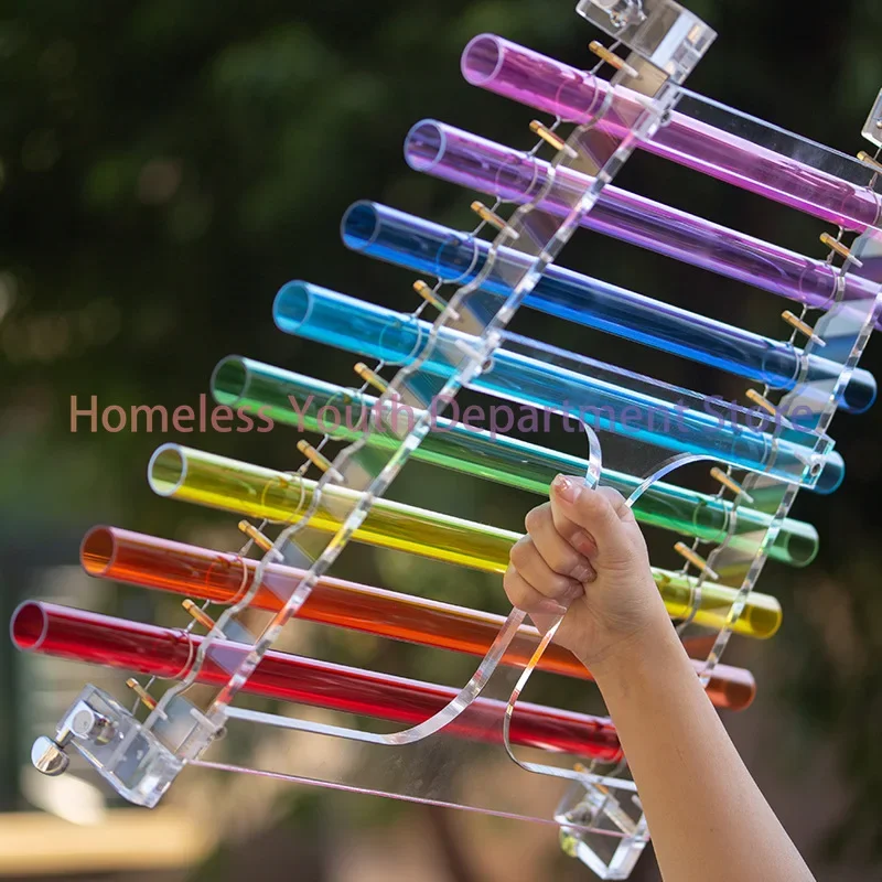 Crystal Harp Transparent Colorful Eight-tone Yoga Meditation Harp Professional Release Stress Musical Stringed Instruments