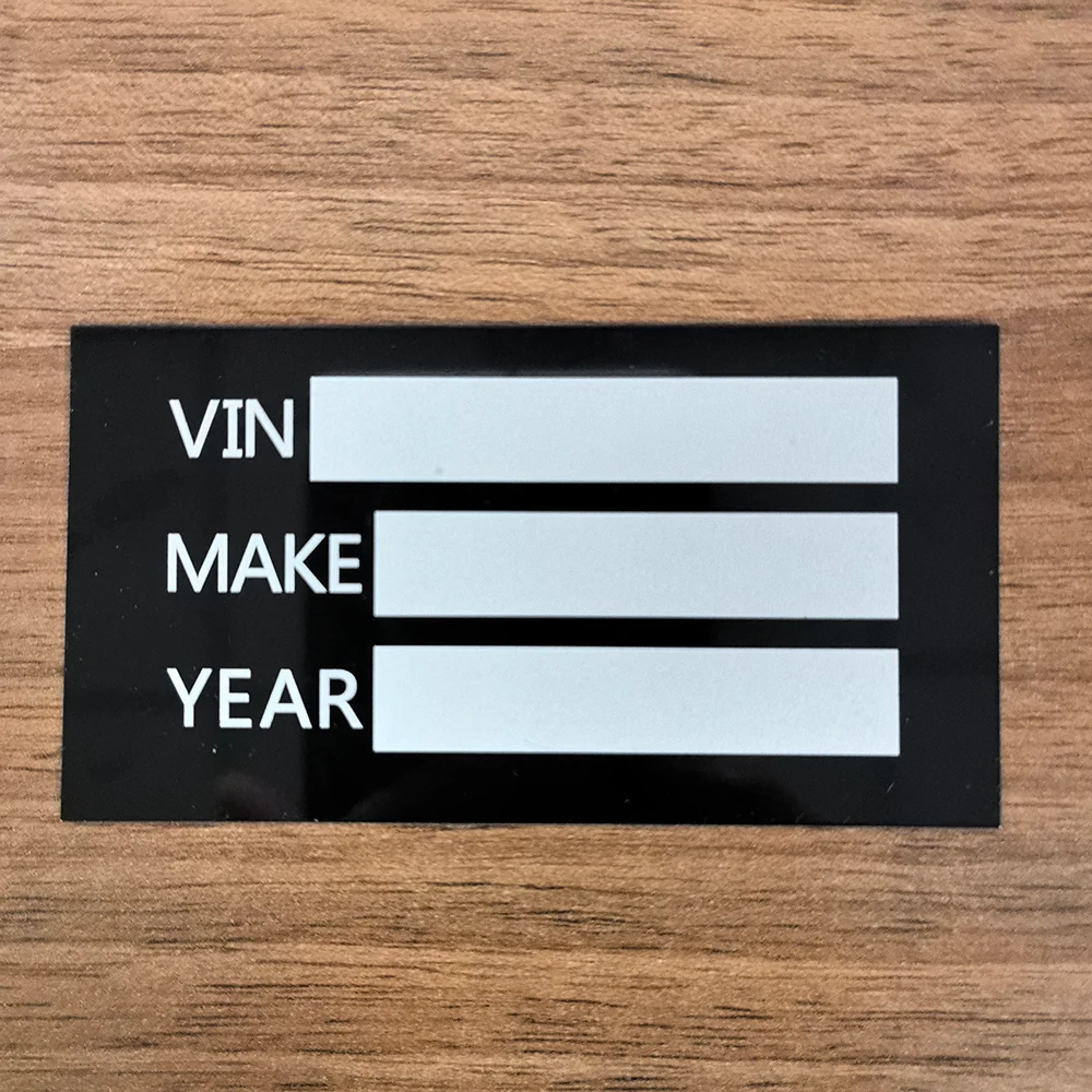 85x45mm blank or custom-engraved aluminum trailer vehicle identification number serial number tag plate data for cars, trucks, m