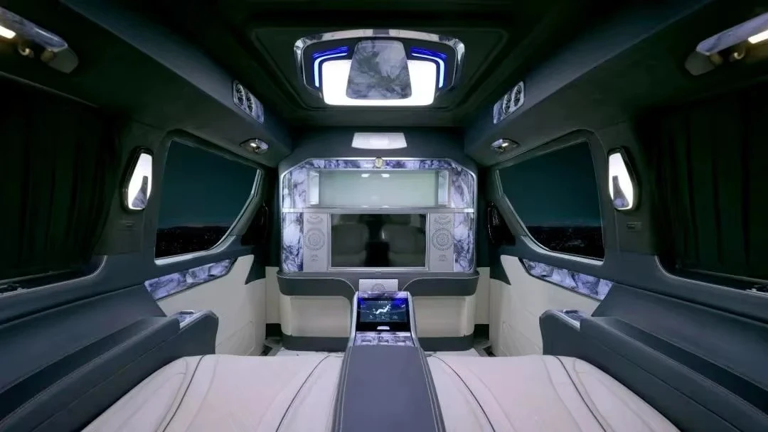 Luxury  Partition with Privacy Glass TV Electric Lift Ultimate VIP Interior Upgrade kit for  Alphard Vellfire