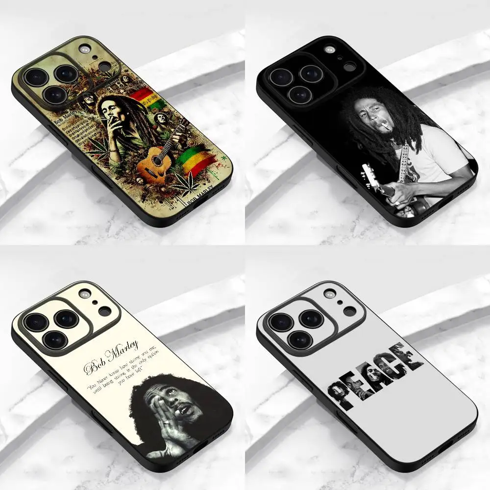 Чехол для телефона B-Bob Marley Exodus для iPhone 17,16,15,14,13,12,11,Pro,Max,Plus,E,Air,Mini Защитный черный чехол