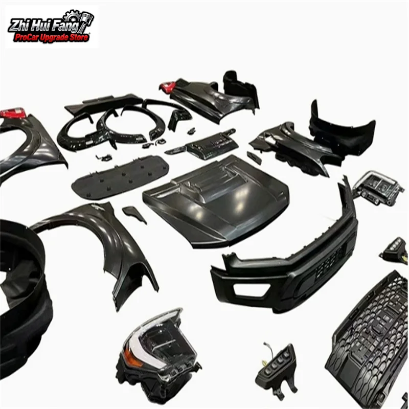 

Подходит для Ford F150 xlt 2016, передний бампер для подтяжки лица, решетка, расширители крыльев, обновленный обвес 2018-2021 F150