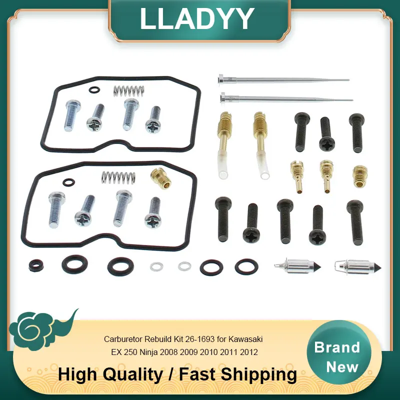 

Carburetor Rebuild Kit 26-1693 for Kawasaki EX 250 Ninja 2008 2009 2010 2011 2012