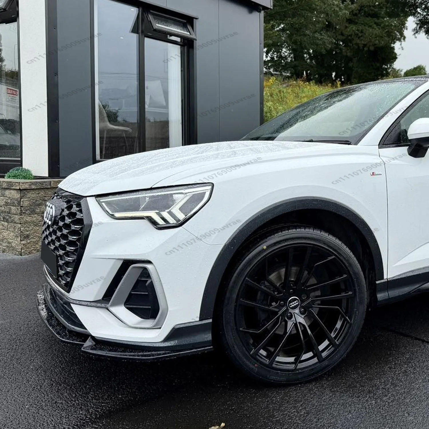 

Max Style Gloss Black ABS Front Bumper Lip Spoiler Diffuser Splitter For Audi Q3 MK2 F3 S-Line 2018-2025 Bodyklits Tuning