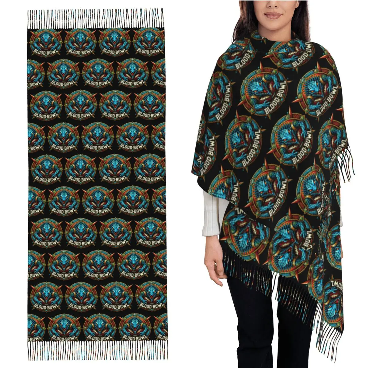 

Lagrt шарф с чашей крови, шарфы с кисточками, женские мягкие теплые шали и накидки, большая осенне-зимняя шаль