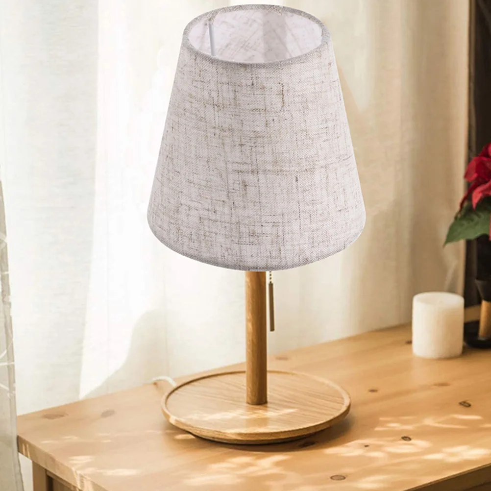 

2pcs Fabric Lampshade Linen Light Shades Ceiling Bedside Woven Cover Cloth Lamp Shades Lamp Lighting Accessories
