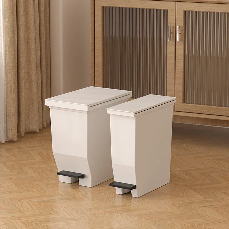 

Large Capacity Stainless Steel Trash Can Sensor Pedal Bin Hands Free Soft Close Lid Kitchen Bathroom Bedroom Living Room