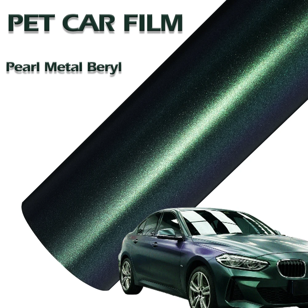 

Матовая ПЭТ жемчужная металлическая берилловая наклейка для автомобиля, авто обертка, виниловая пленка, самоклеящаяся водостойкая наклейка для мотоцикла, украшение кузова автомобиля