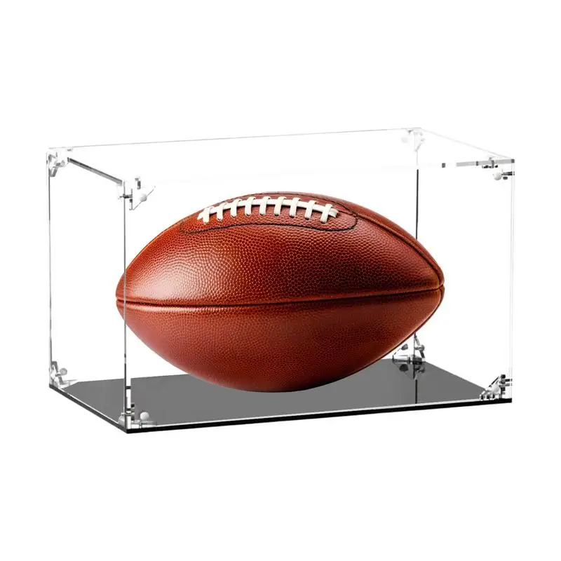 Football Display Case Dustproof Clear Acrylic Display Case Football Display Stand Display Case For Home Offices Family Friends