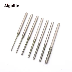 10pcs/set Diamond Grinding Point Diamond Drilling Bits Ultralong Drilling Bits 0.8mm-2.5mm Jade Stone Grinding Burr