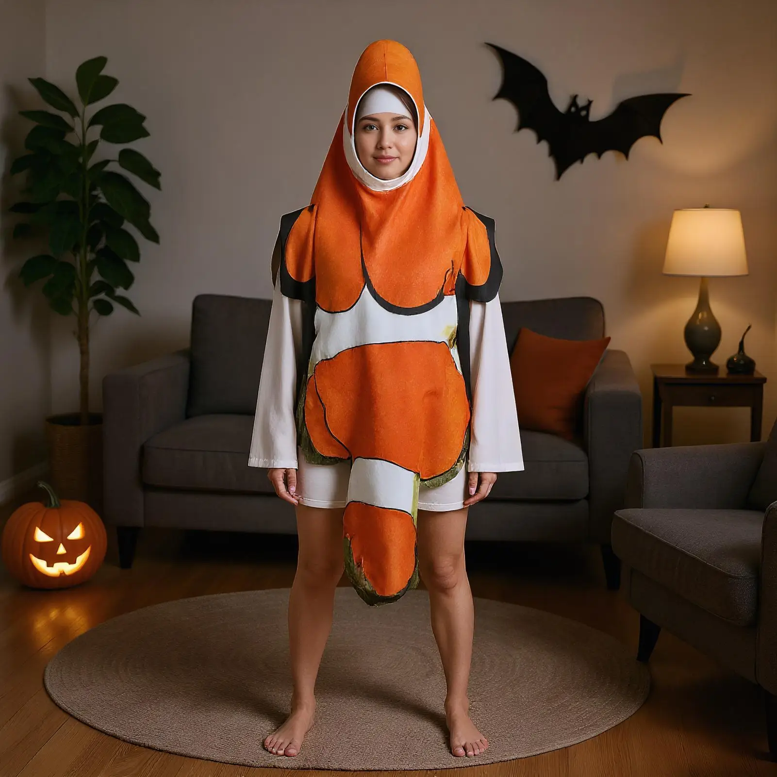 

Костюм рыбы, забавный костюм морского существа, костюм без рукавов для театрального выступления, праздника, сценического шоу, вечеринки, семейного сбора