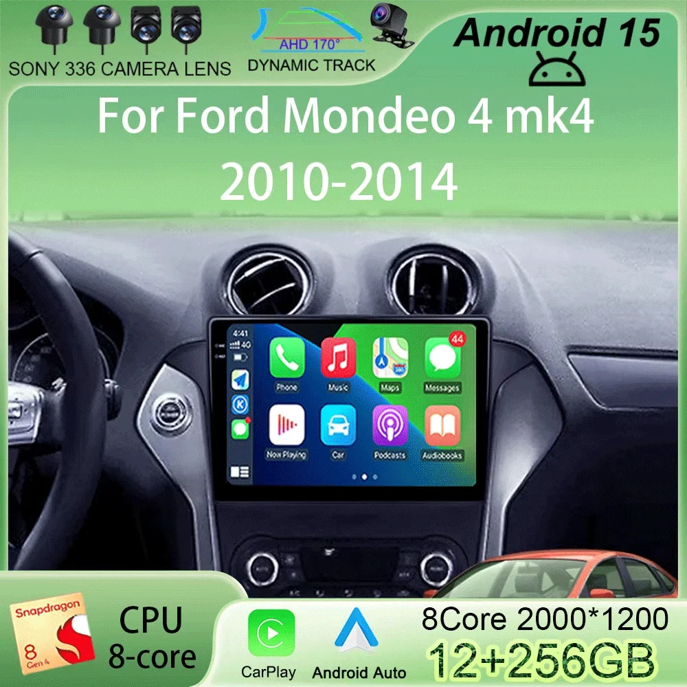 

8 Core 5G Android 15 2 din Car Radio Multimedia Video Player For Ford Mondeo 4 mk4 2010-2014 autoradio Carplay GPS