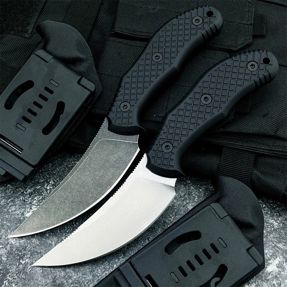 

High-Hardness Tactical Fixed Blade Knife 5Cr13MoV Blade G10 Handle Outdoor Camping Fishing Everyday Carry Tool with Sheath