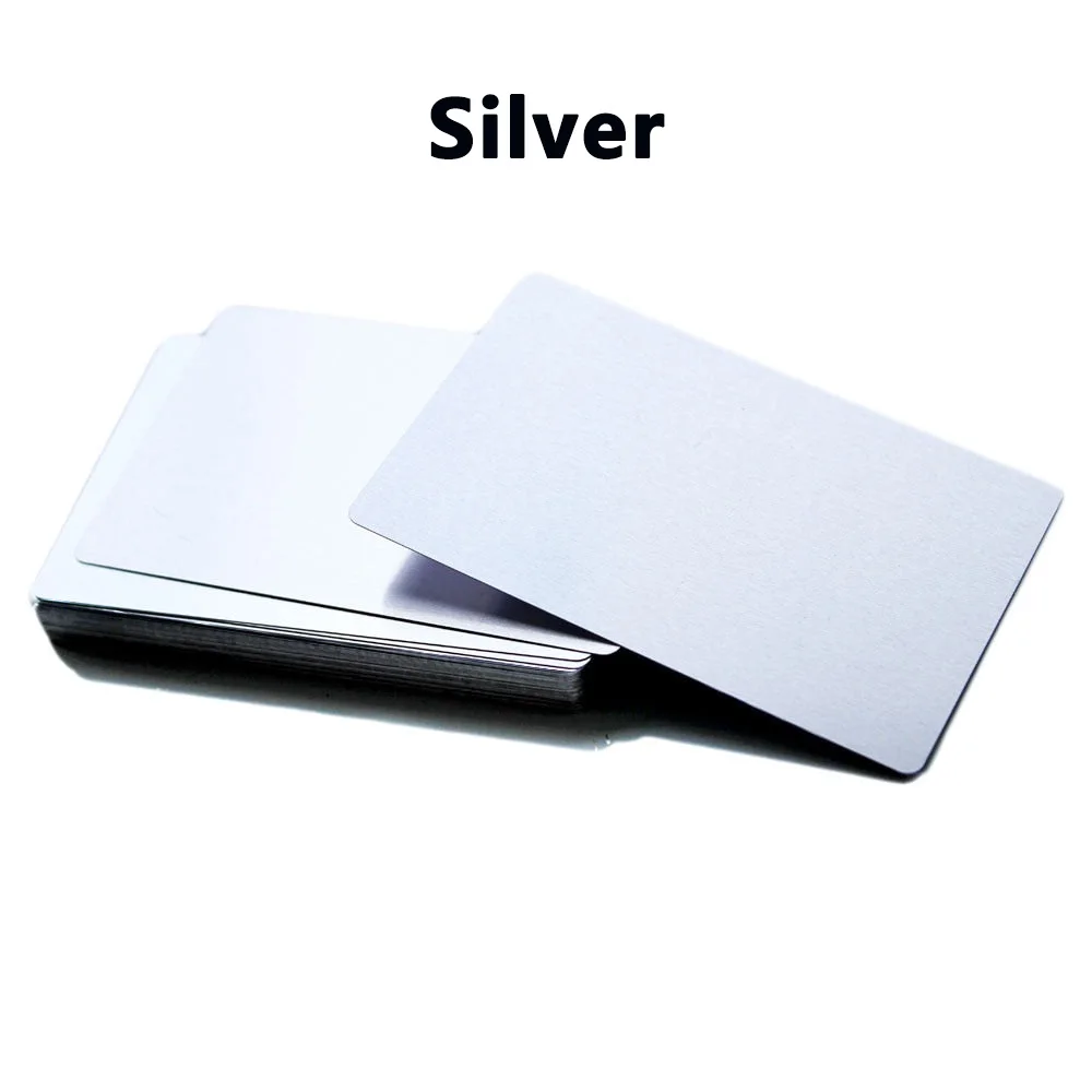Twotrees 20/50/100pcs Metall-Visitenkarte eloxiert 0,2mm dick Multi-Color-Aluminium-Legierung Blanko-Karte Laser-Gravur DIY-Karten
