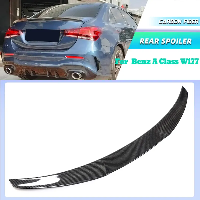 

Full Carbon Fiber Car Rear Trunk Spoiler Wings for Mercedes-Benz A Class W177 A200 Sedan 2019 2020 Rear Spoiler Boot Wing Lip