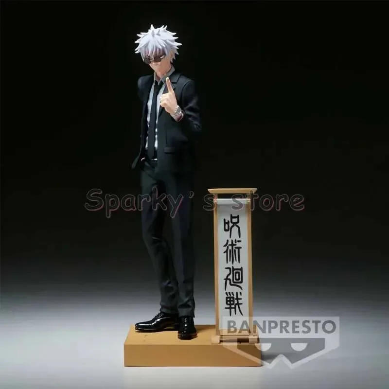 Banpresto Original Suit Style Jujutsu Kaisen Anime Figure Geto Suguru Gojo Satoru Action Figure Toys for Boys Girls Kids Gifts