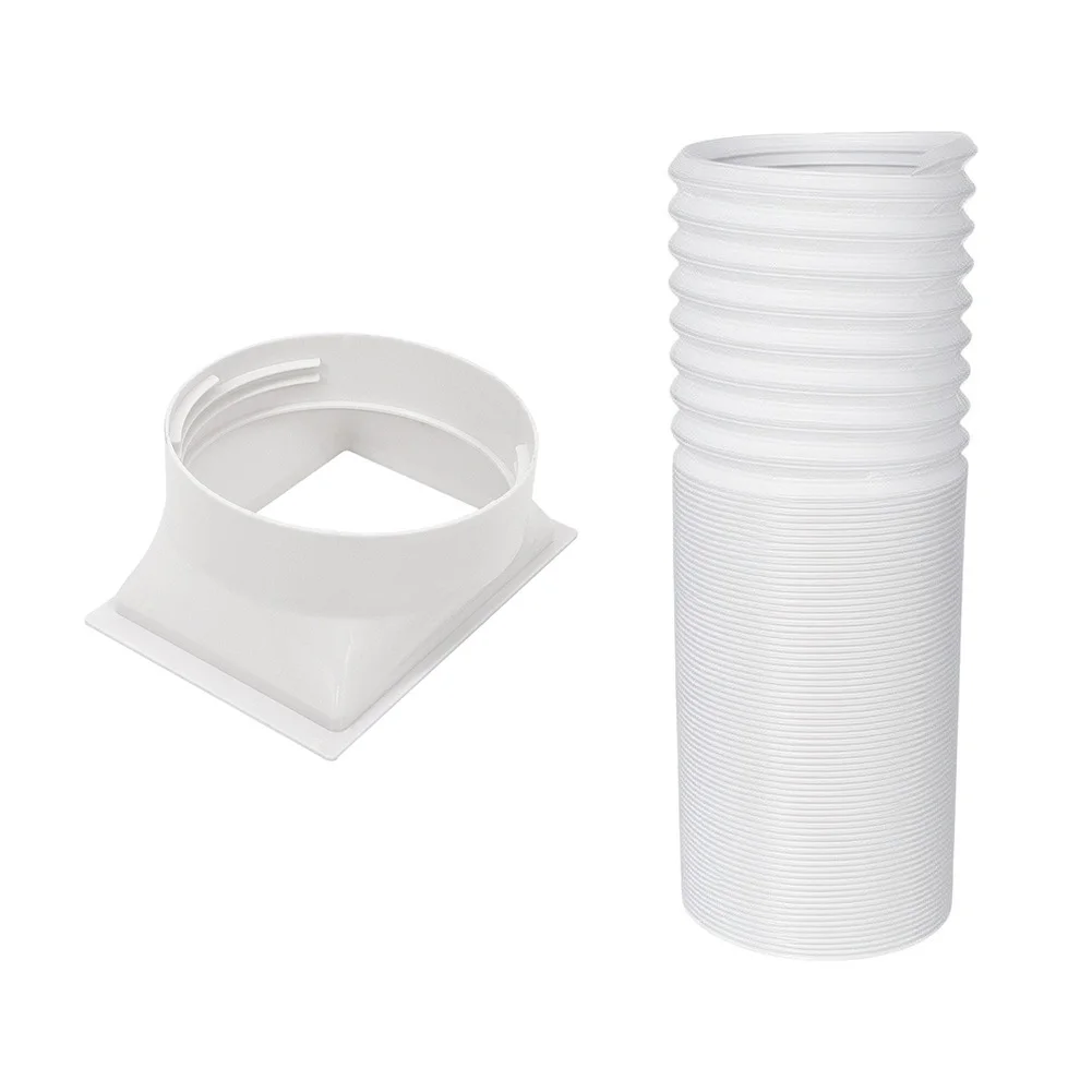 ABS PP Square Connector Hose 5.9 Inch Diameter for Portable Air Conditioners Telescopic Design Lightweight and Sturdy