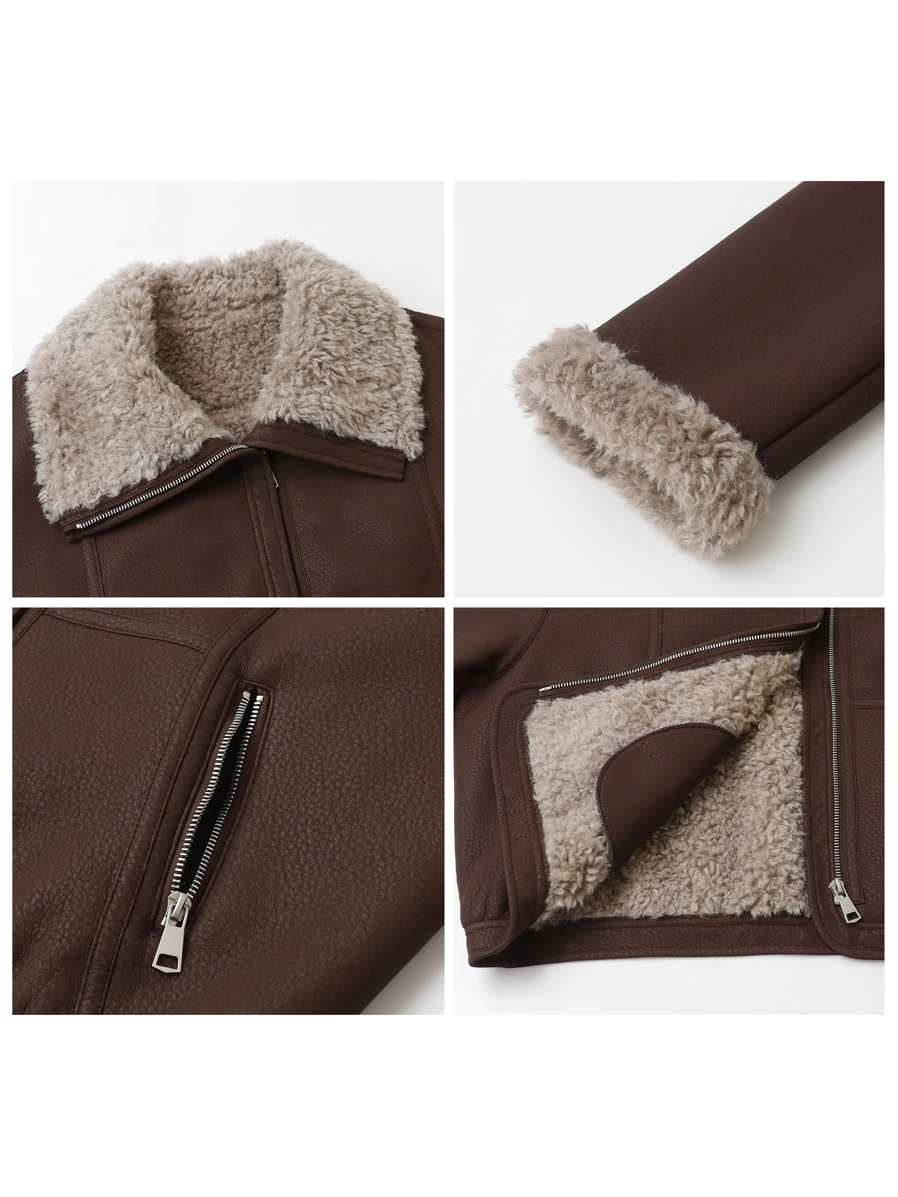 CHIC VEN Moda Donna Giacche in ecopelle Slim Streetwear Giacca in pelle scamosciata femminile Cappotto corto da moto Autunno Inverno 2025