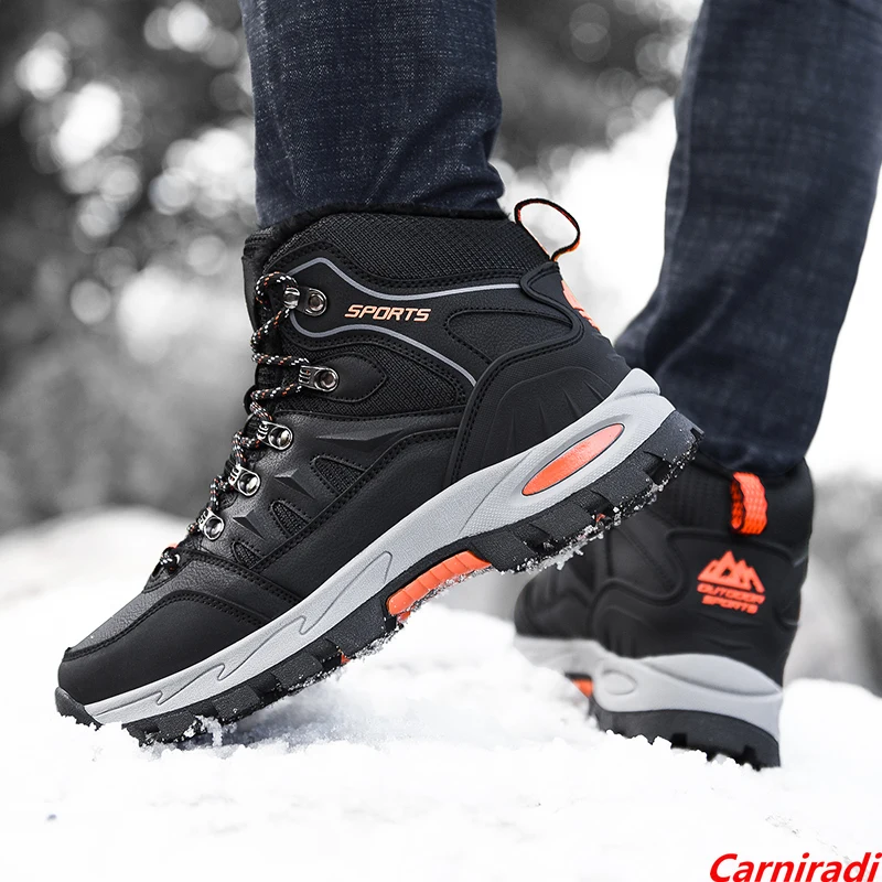 

Unisex High-top Winter Keep Warm Hiking Shoes Women Outdoor High Quality Trekking Casual Sneakers Men Couple Sport Walking Boots