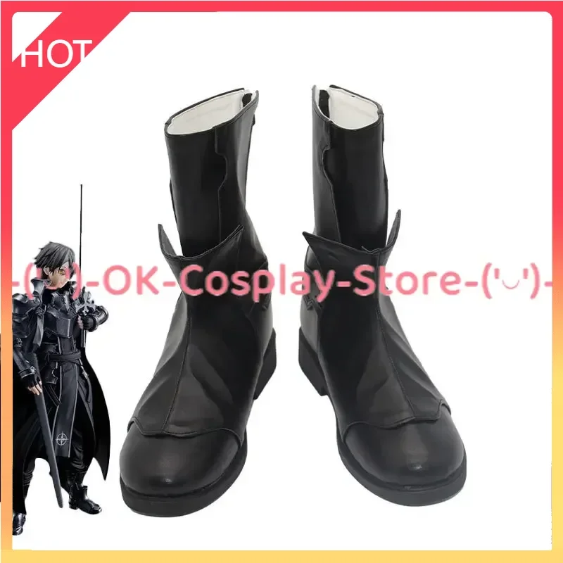 

Kirigaya Kazuto Cosplay Shoes PU Leather Shoes Halloween Carnival Boots Cosplay Prop Custom Made