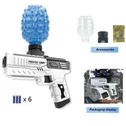 New 2in1 Toy Gun Water Beads Soft Foam Bullets Gel Blaster Manual Airsoft Gun Outdoor Shooting Games Toys for Boys Weapon Gifts