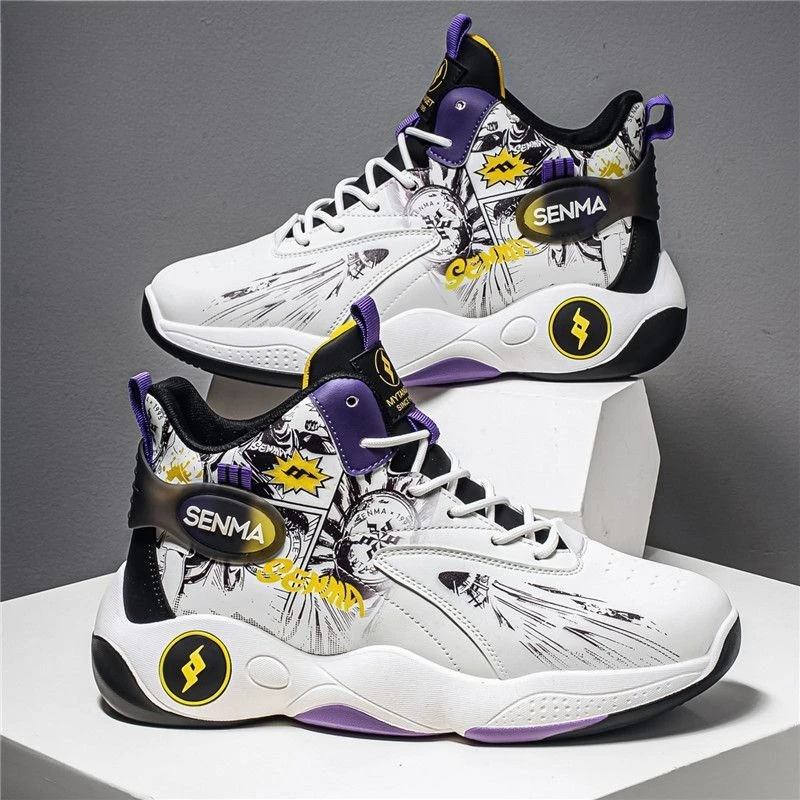 

Good Quality Basketball Shoes For Men Lacing Wearable Basketball Boys Training Shoe Comfortable Outdoor Sports Shoes