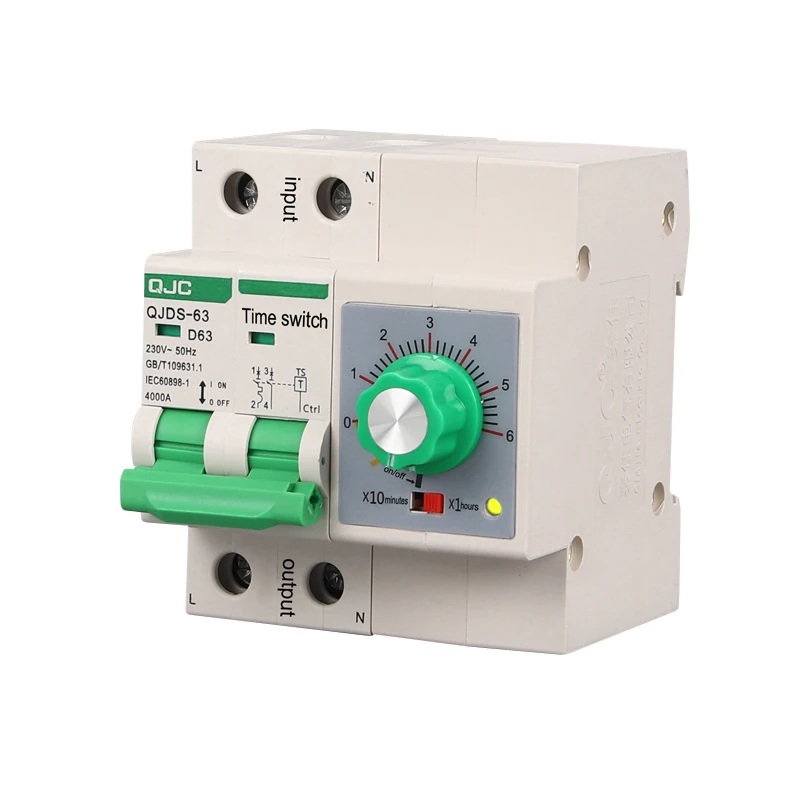 QJC  mechanical Time Switch Factory Wholesale  timer switch 32A 63A 6 hours countdown 230v 400v