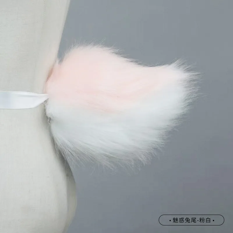 New style Cute Girls Plush Rabbit Tail Simulation Animal Tail Bunny Tail Women Cosplay Props Accessories Halloween gift