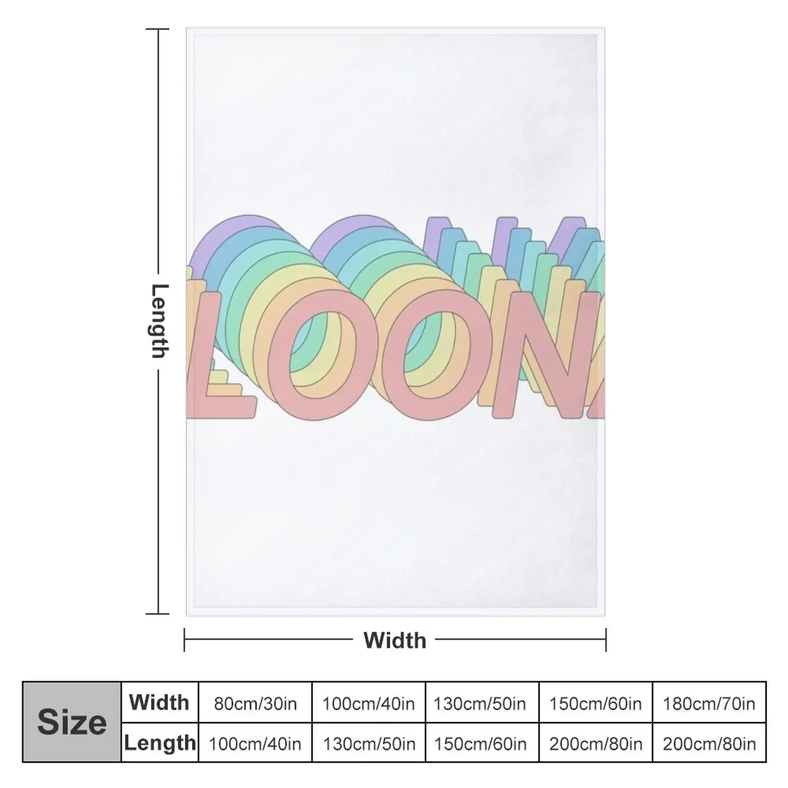 New LOONA Typography Throw Blanket Loose for winter Blankets