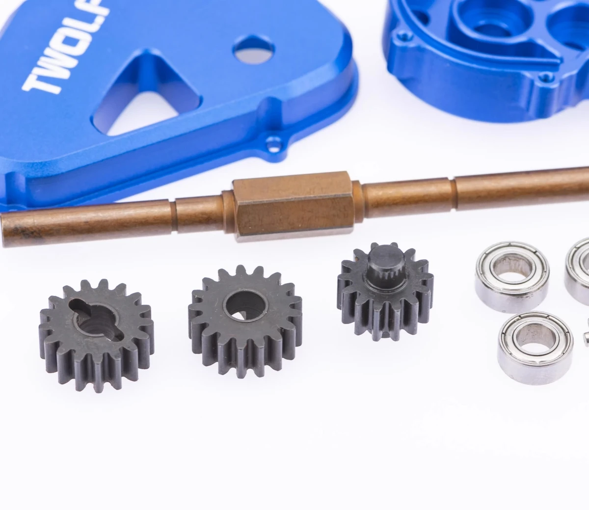 Peças de atualização da caixa de transmissão de metal para caminhão de esteira rolante escala 1:8 TWOLF 715 TW-715 peça de opção de carro RC