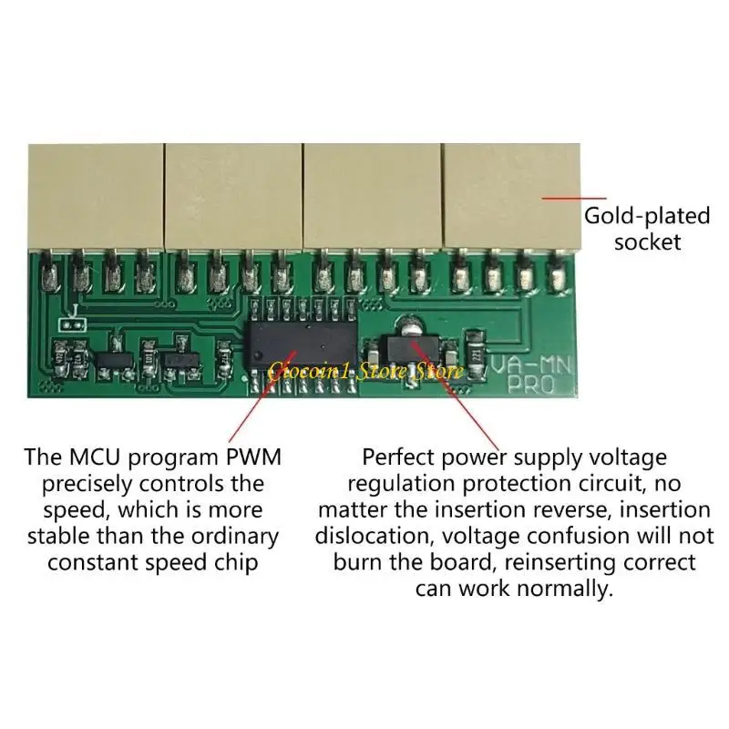 A3PC Fan Emulator 4 in 1 Computer Fan Boosting 3000PRM to 8400RPM for S19 S19pro D9 Series Fan Speed Controller