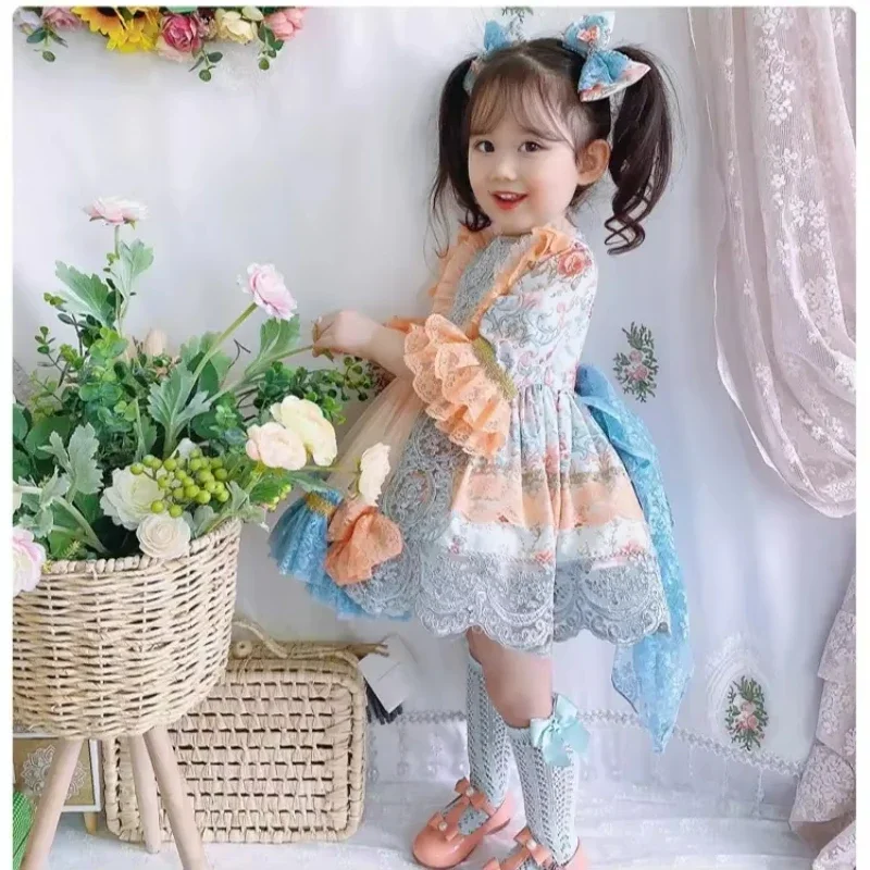 

Spanish New Kids Dresses for Girls Kids Boutique Clothes Flower Girl Dresses Girls Eid Dress Flower Girl Dresses for Weddings